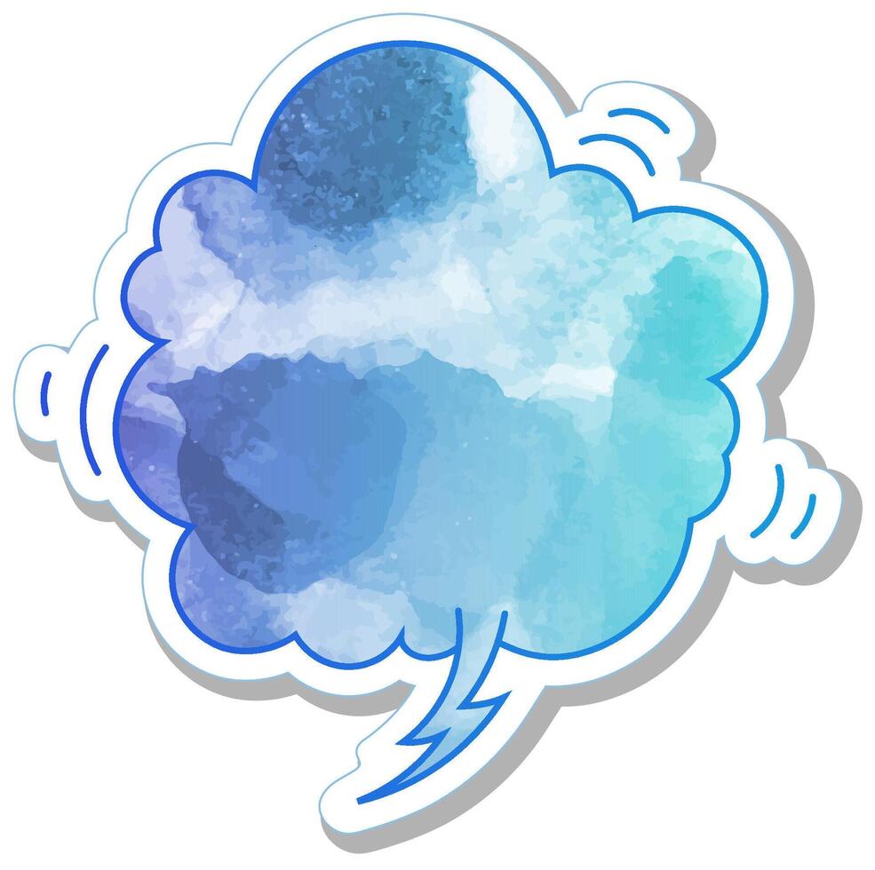 Creative speech bubble design with shades of blue and speech bubble shape vector