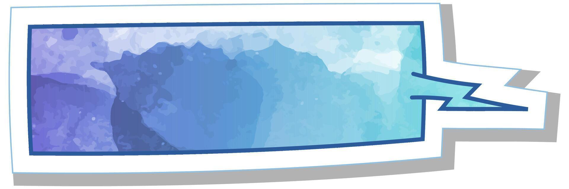 Colorful speech bubble artwork with bold strokes vector