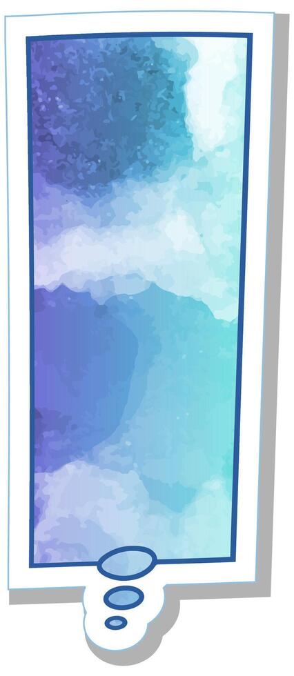 Abstract speech bubble in cool blue tones vector
