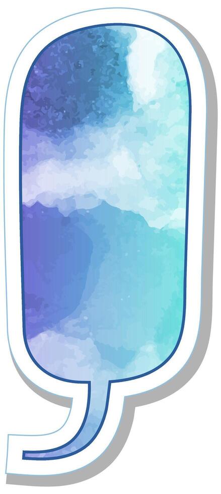Colorful speech bubble with blue and purple hues displayed vector
