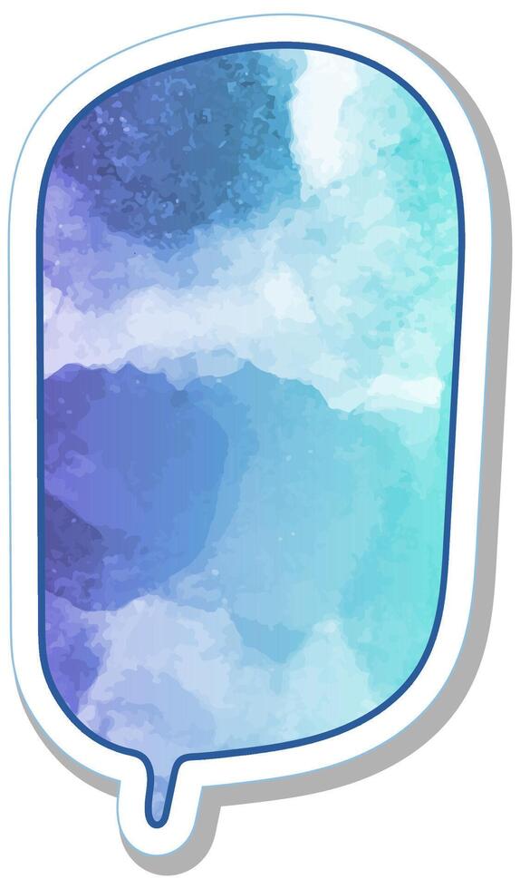 Colorful abstract watercolor speech bubble design vector