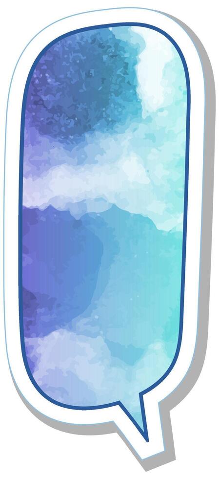 Colorful speech bubble design featuring shades of blue and teal vector