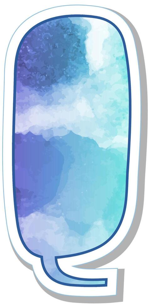 Colorful abstract speech bubble with soothing blue and purple hues vector