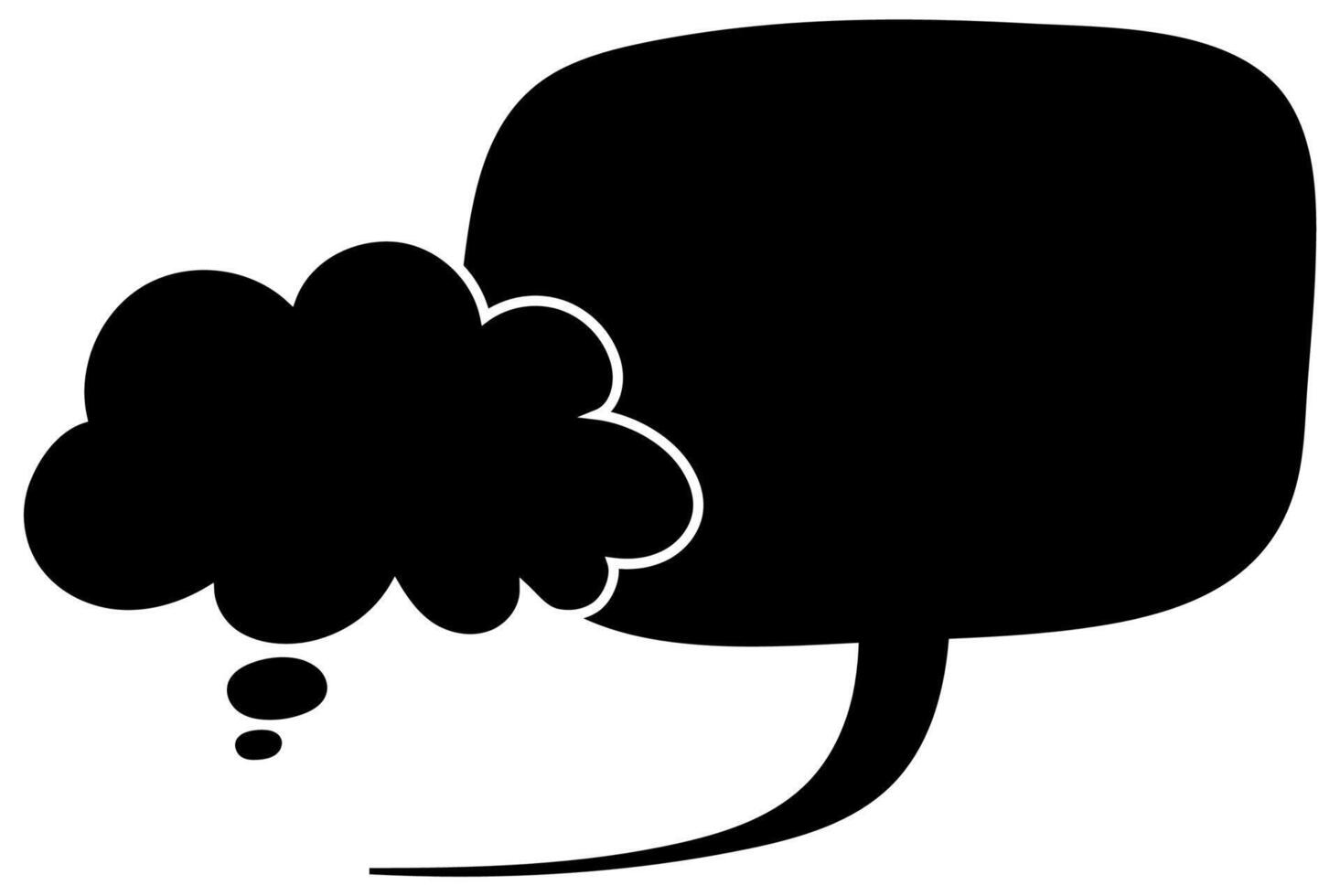 Thought bubbles design for creative expressions and ideas vector