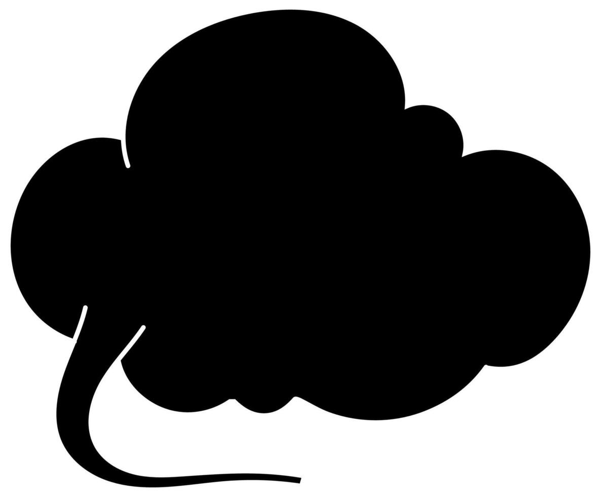 Creative black cloud shaped speech bubble illustration against light background vector