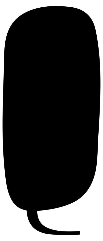 Stylish modern black vertical speech bubble silhouette vector