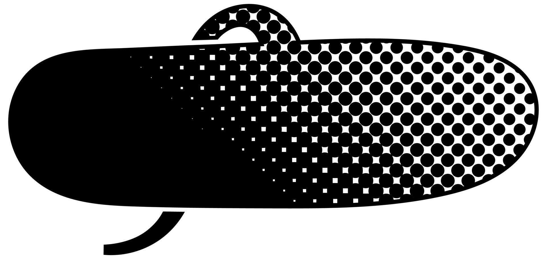 Creative design showcasing a speech bubble silhouette with halftone dots vector