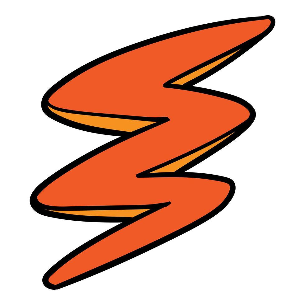 Stylized hand drawn thunderbolt symbol on textured background vector