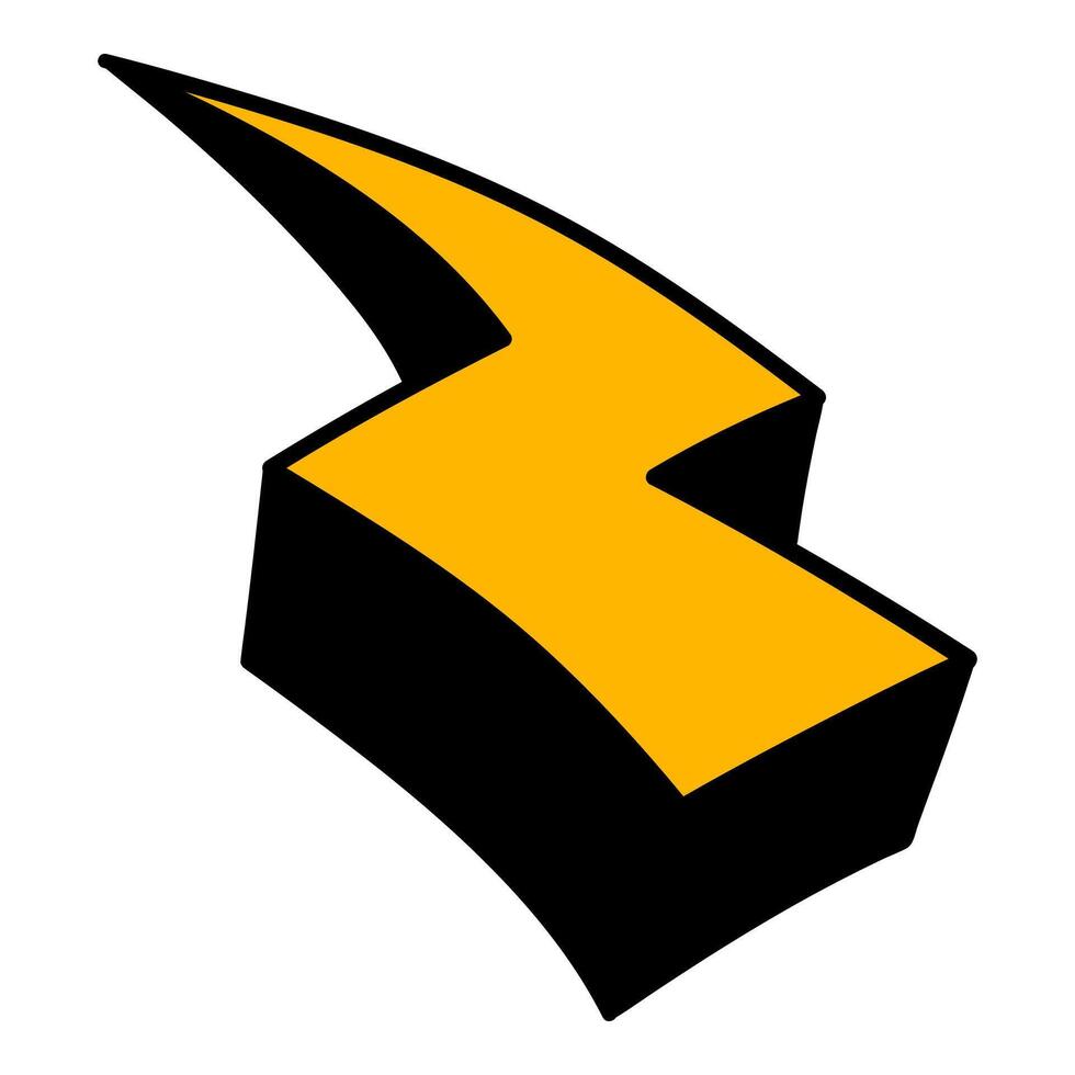 Hand drawn thunder illustration showcasing bold lightning designs vector