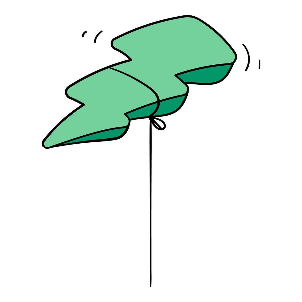 Hand drawn thunderbolt illustration against a light background vector