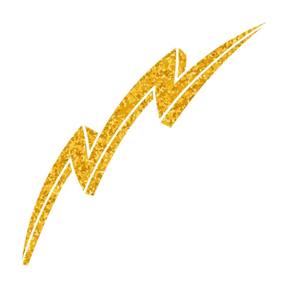 Hand drawn thunderbolt illustration in vibrant color design vector