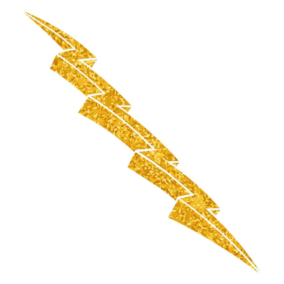 Hand drawn thunderbolt design showing dynamic energy and power vector