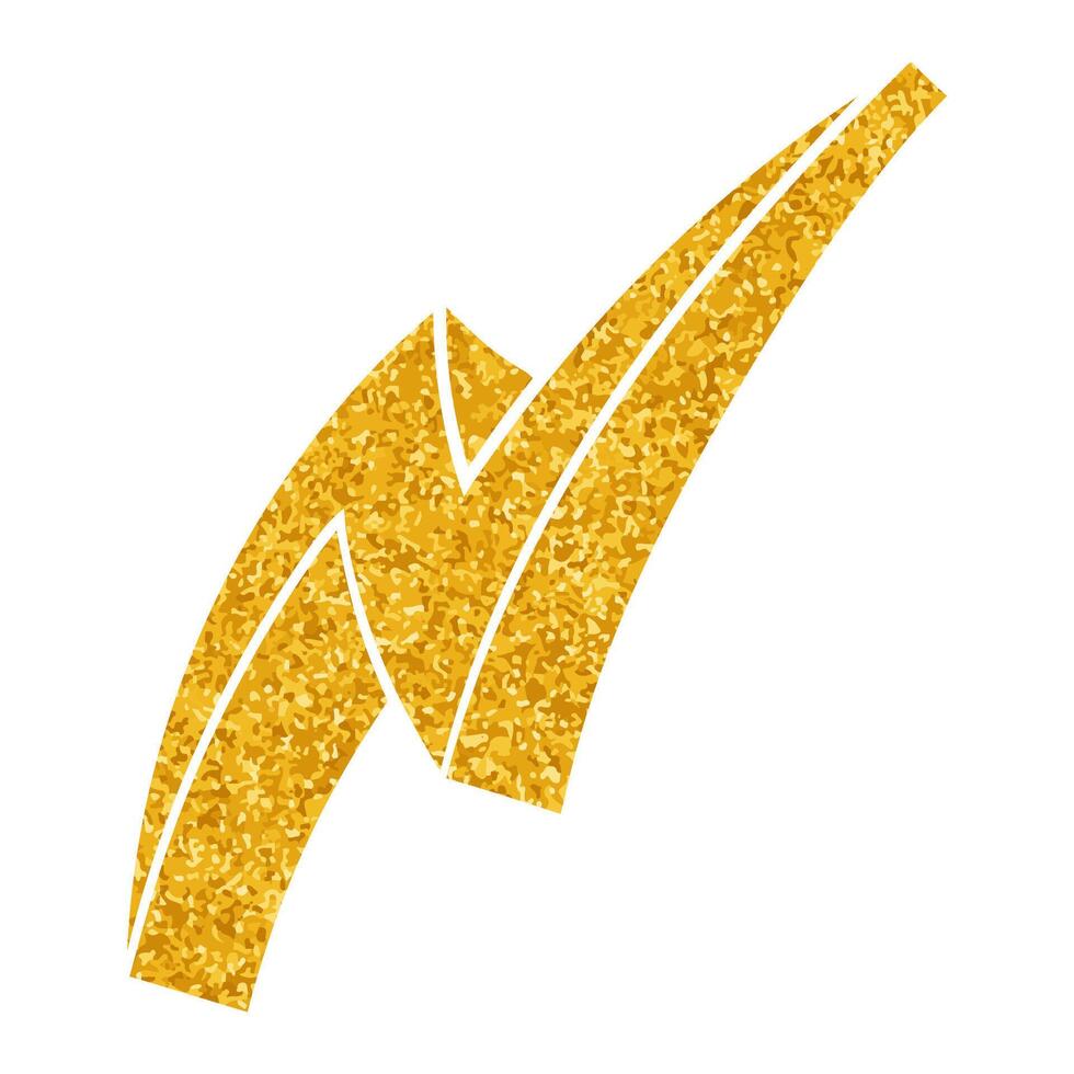 Hand drawn thunderbolt design with glitter effect on white background vector