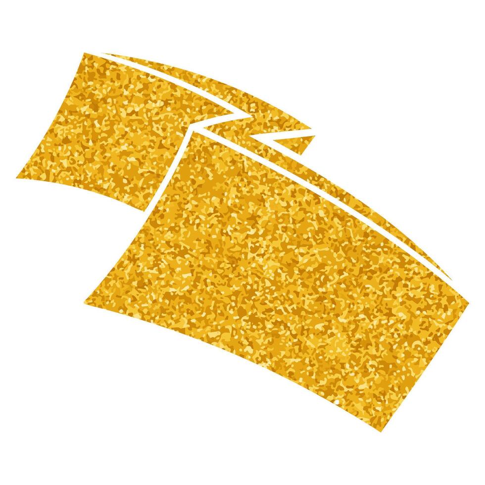 Hand drawn gold thunderbolt design for creative projects vector