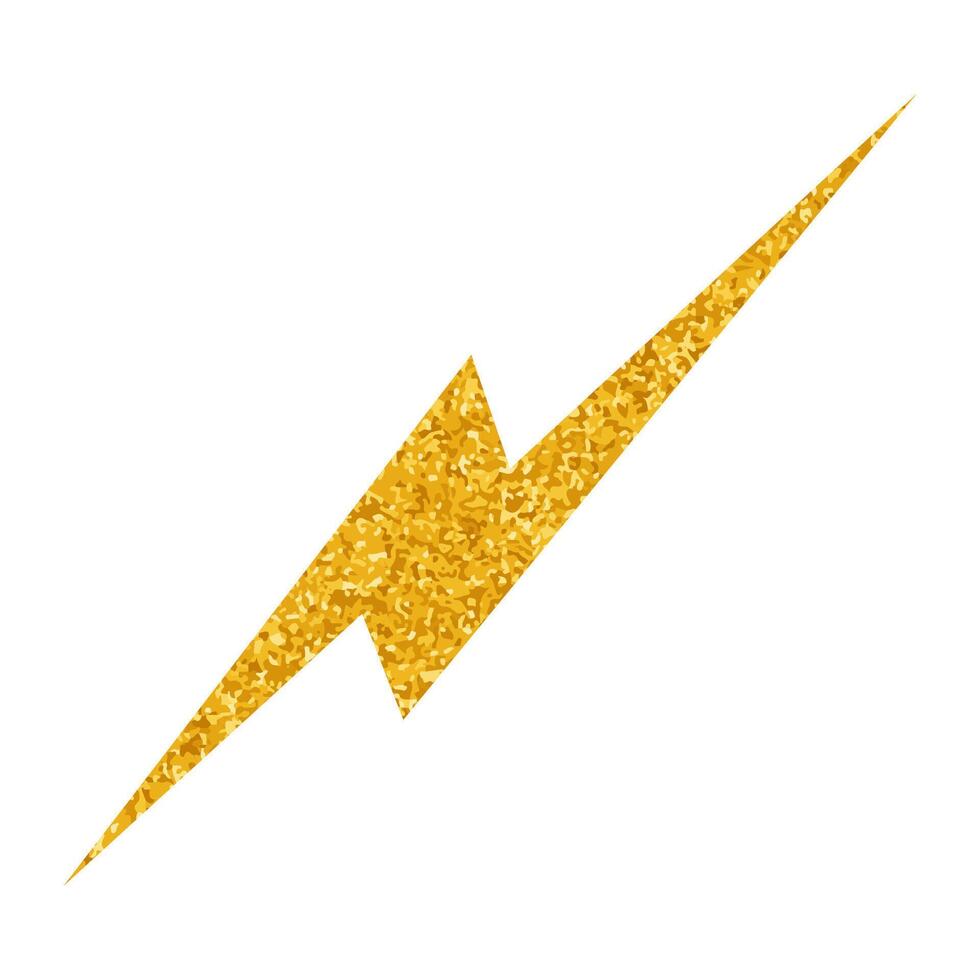 Hand drawn thunderbolt symbol with sparkling details vector