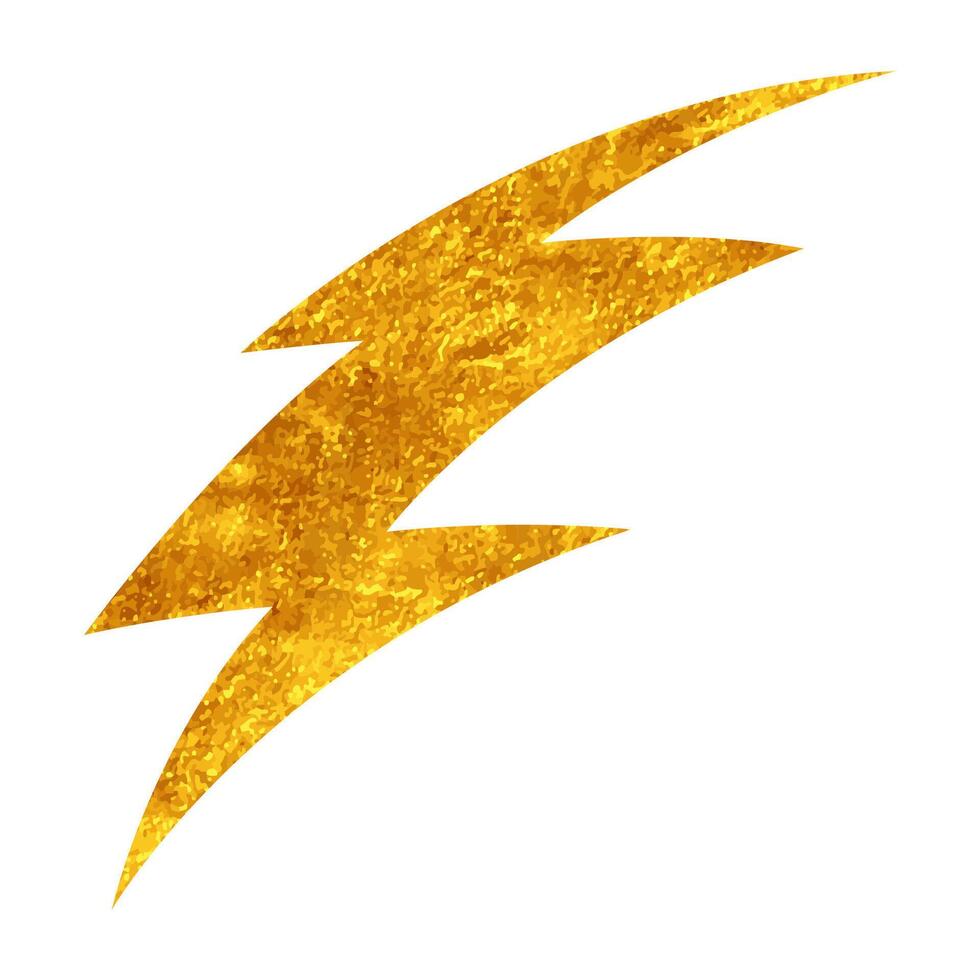 Dynamic hand drawn thunder symbol in vibrant yellow hues vector