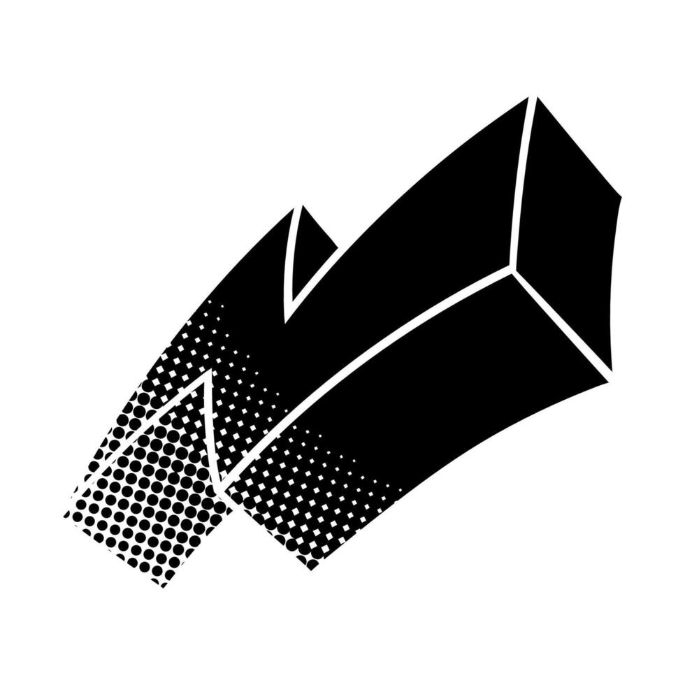 Hand drawn thunderbolt design with unique patterns and textures vector