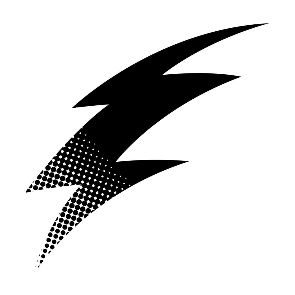 Hand drawn thunderbolt design showcasing storm energy vector