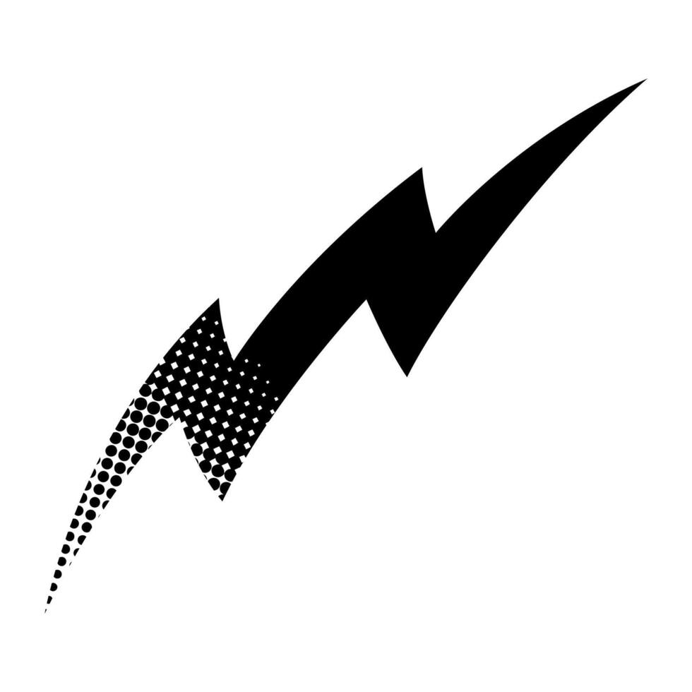 Hand drawn thunder illustration with dynamic design elements vector