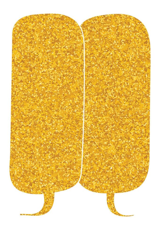 gold colored speech bubble with vibrant yellow tones and texture vector