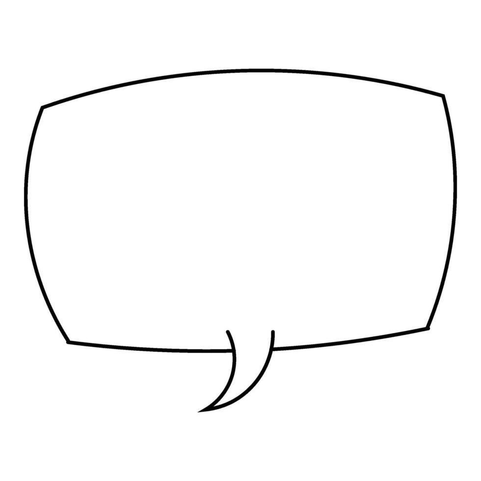 Empty square speech bubble ready for creative expression vector