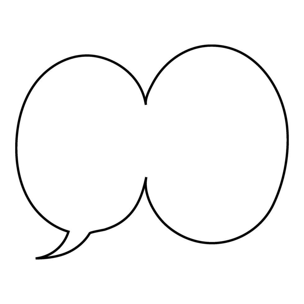 Speech bubble outline for creative design projects vector