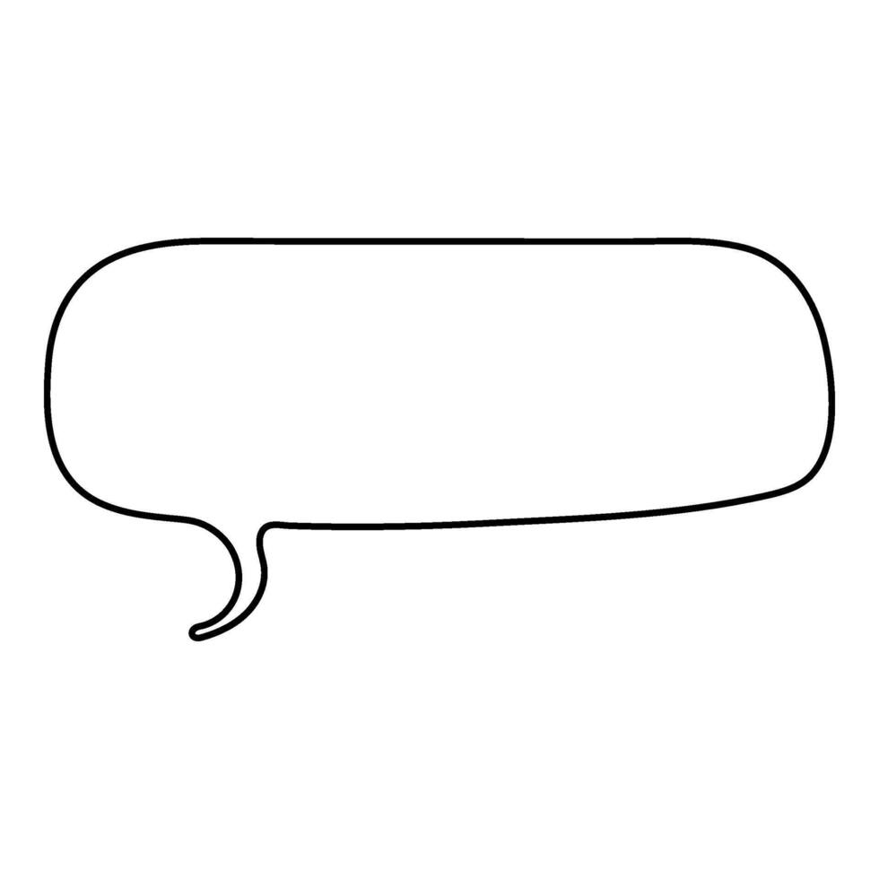 Creative blank horizontal speech bubble design for conversation and dialogue vector