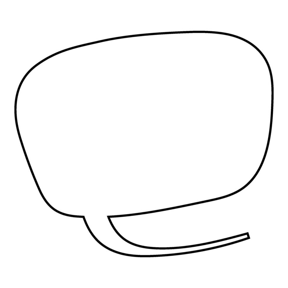 Outline of a speech bubble for creative design project vector