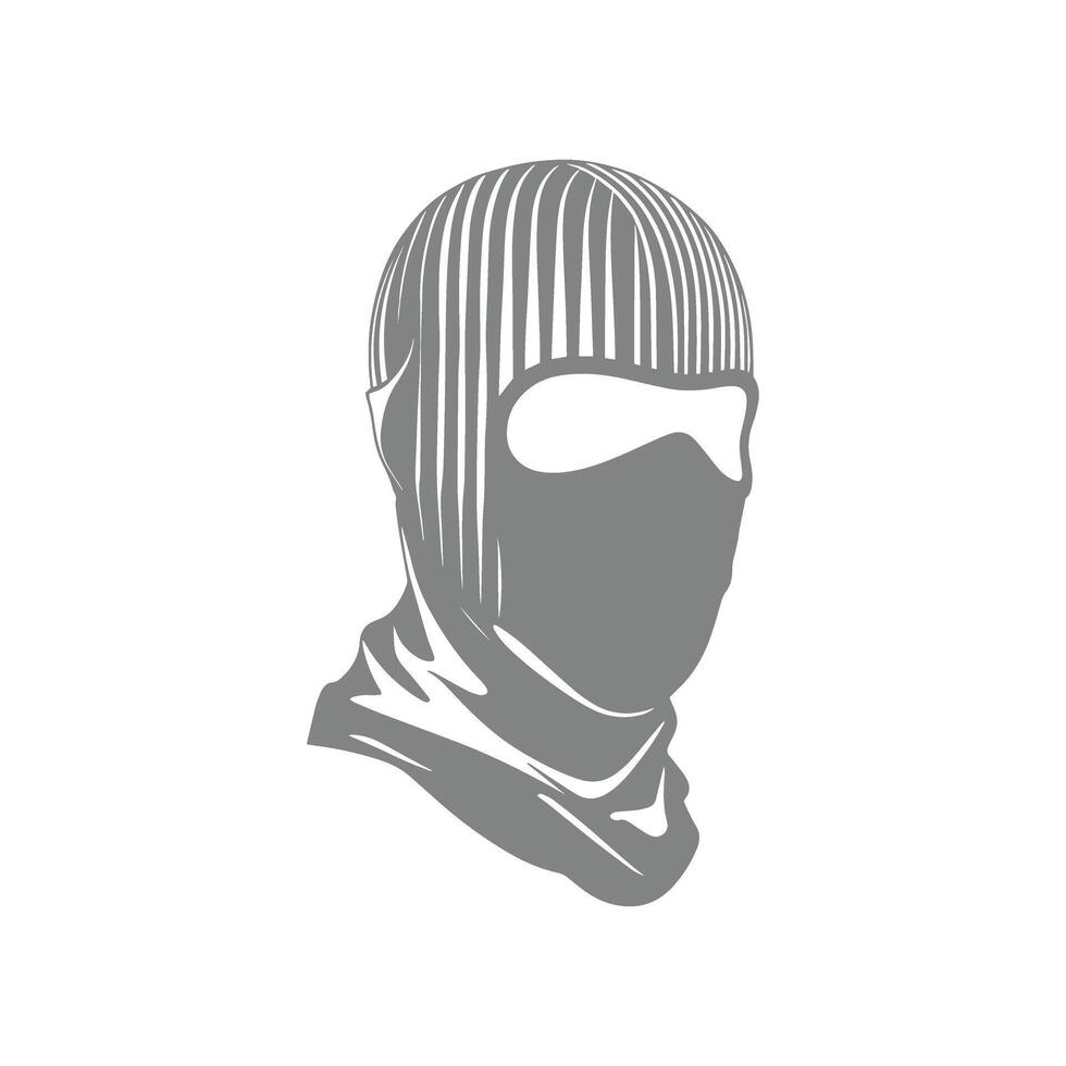 Monochrome Balaclava Design Illustration vector