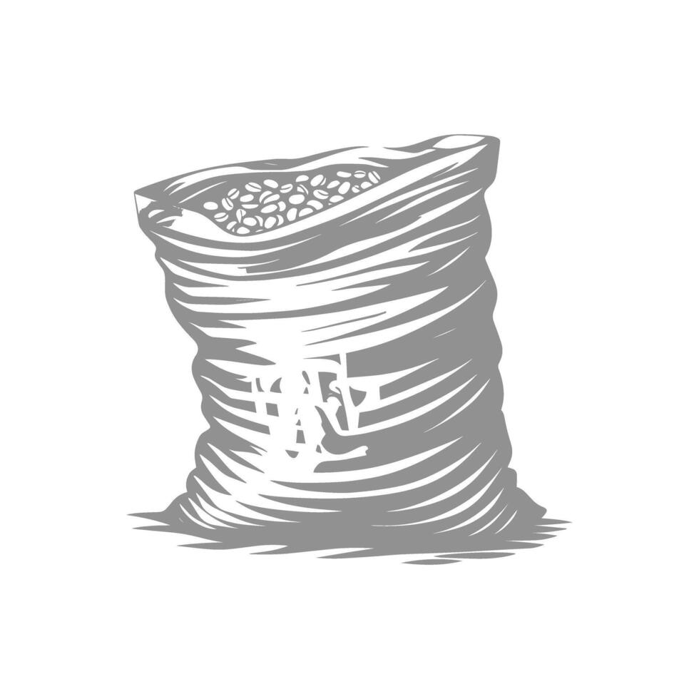 Illustration of Sack of Coffee Beans vector