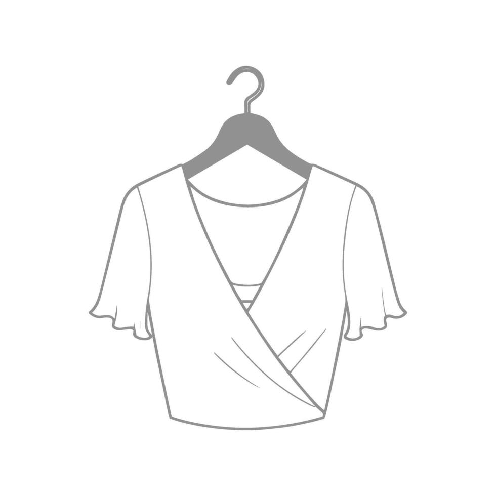 Bold Line Illustration of a Night Dress vector