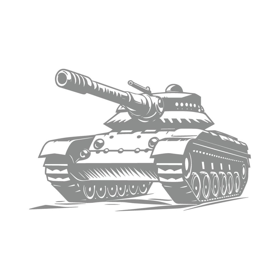 Vintage Military Tank Illustration vector