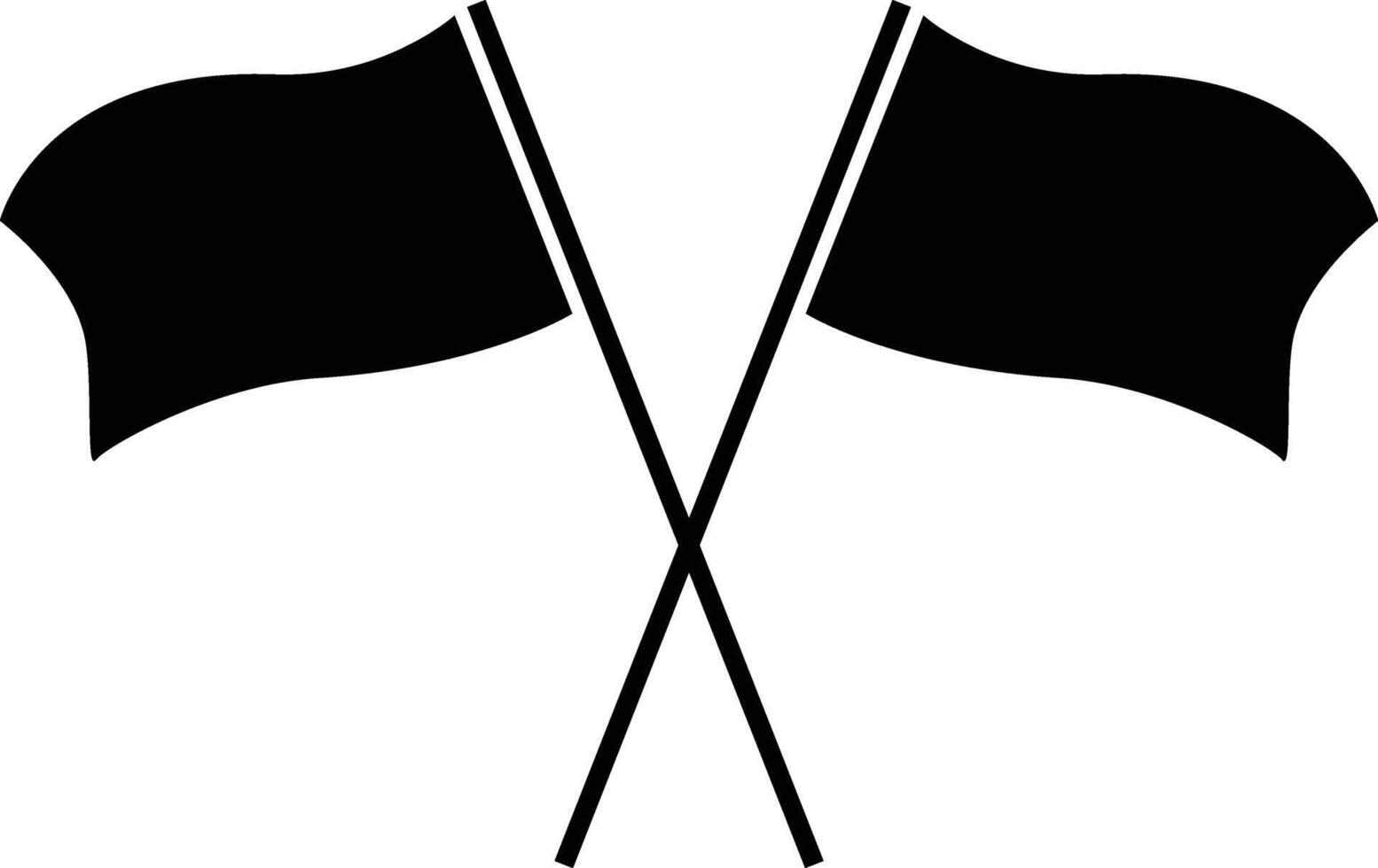 Crossed two flags icon. Flat design. flag illustration vector