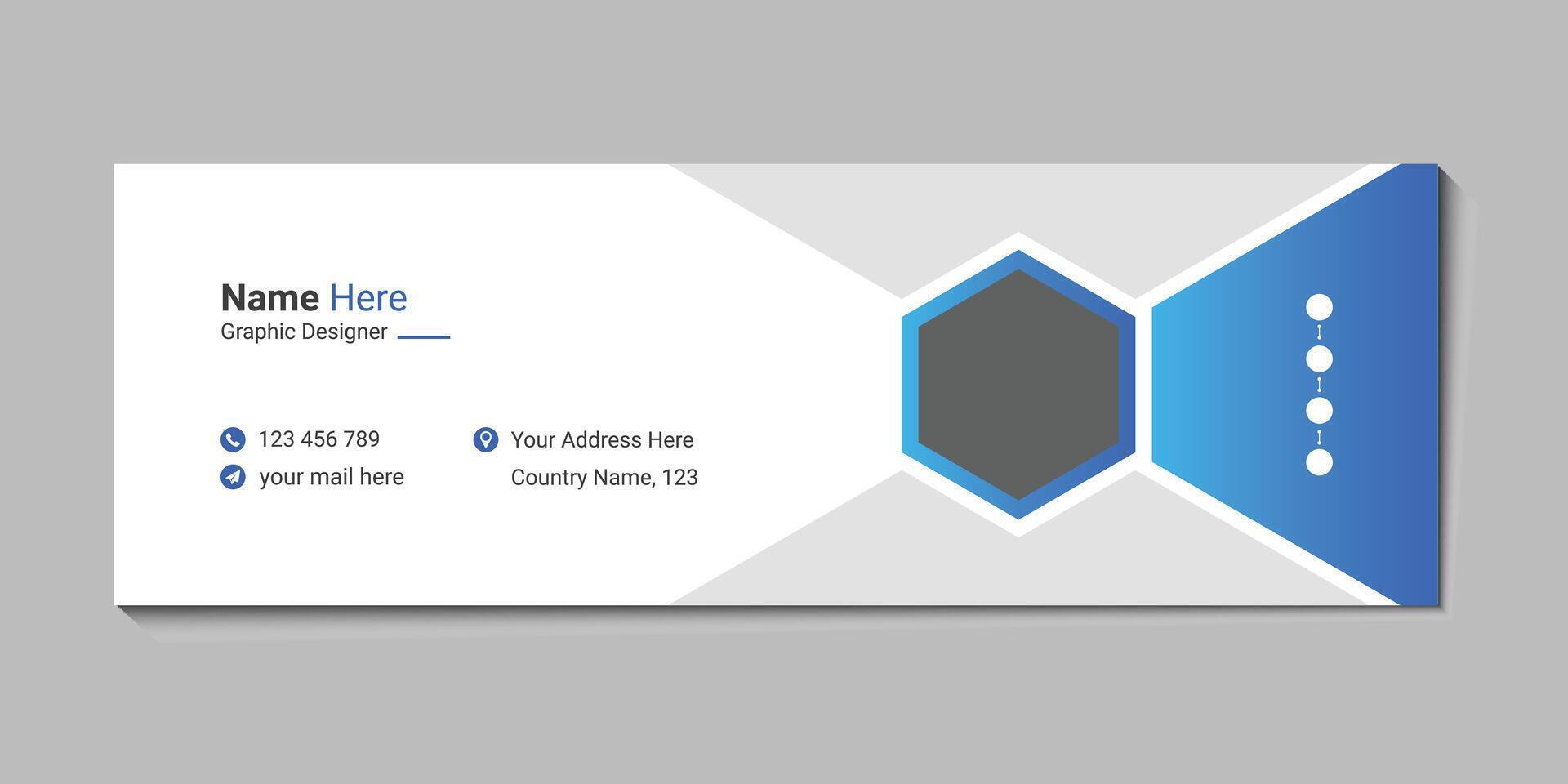 Professional Minimalist Corporate Email Signature Template vector