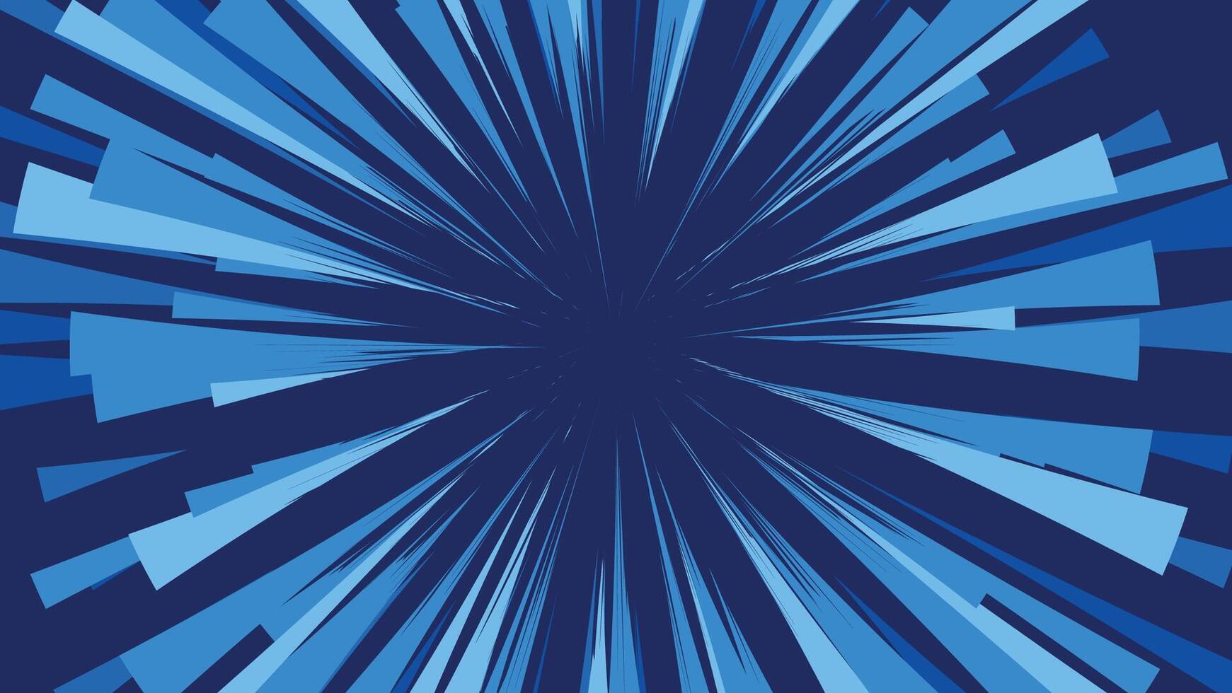 abstract blue sunburst background with graphic rays decoration vector
