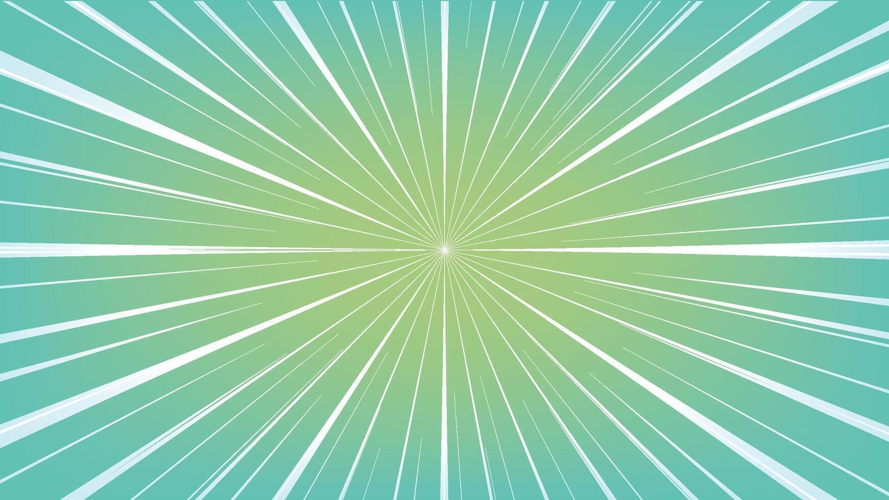 abstract speed lines on green background vector