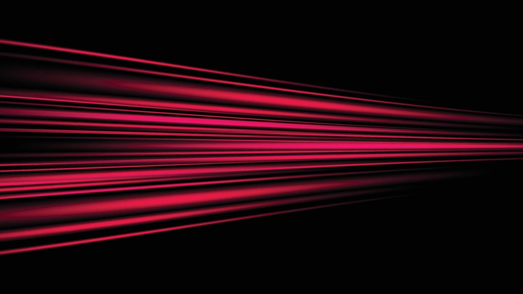 red speed lines on black background. abstract futuristic decorative dynamic laser light vector