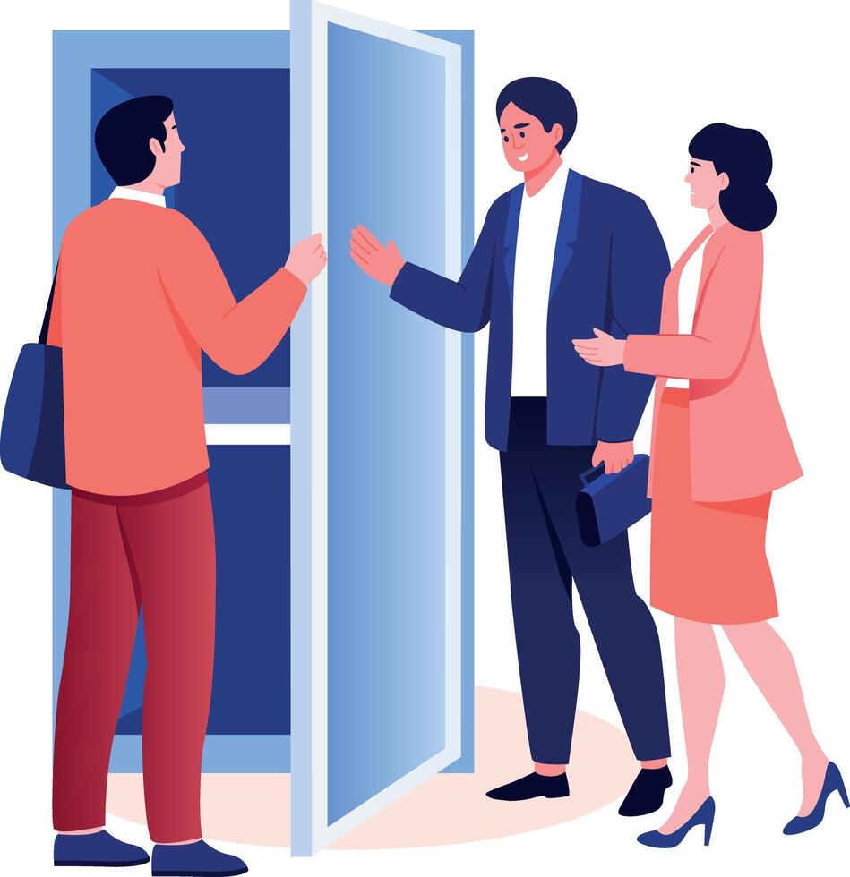 A flat style illustration showing pantry visit vector