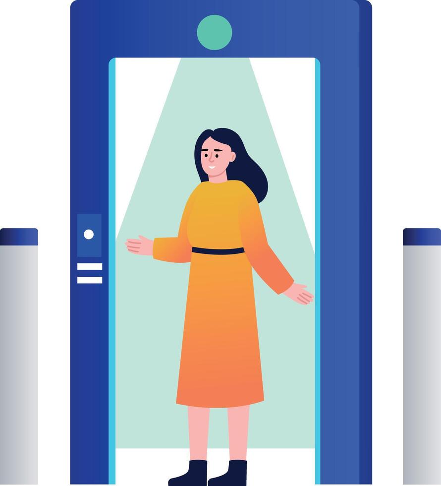 A flat style illustration showing access control vector