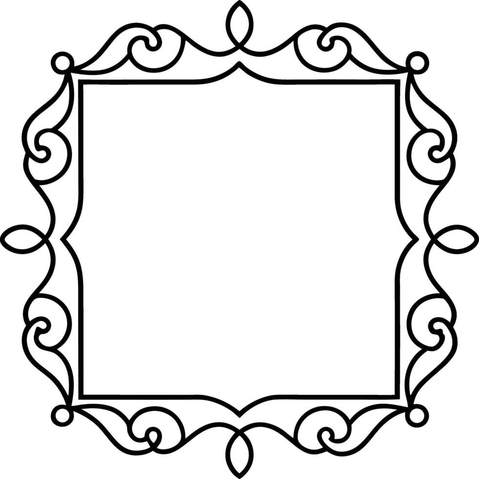 simple Square Frame with Warm vector