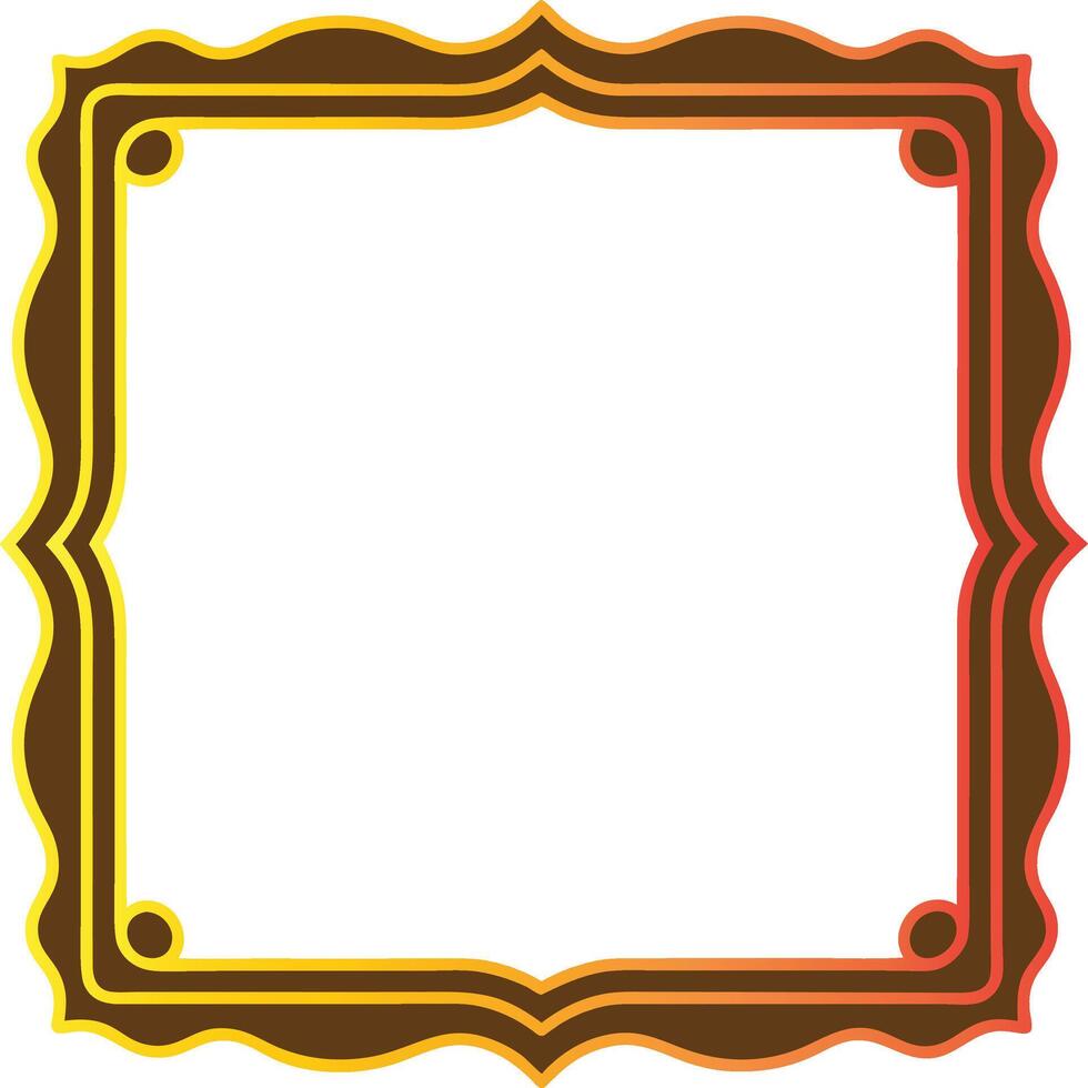 golden vintage border frame vector