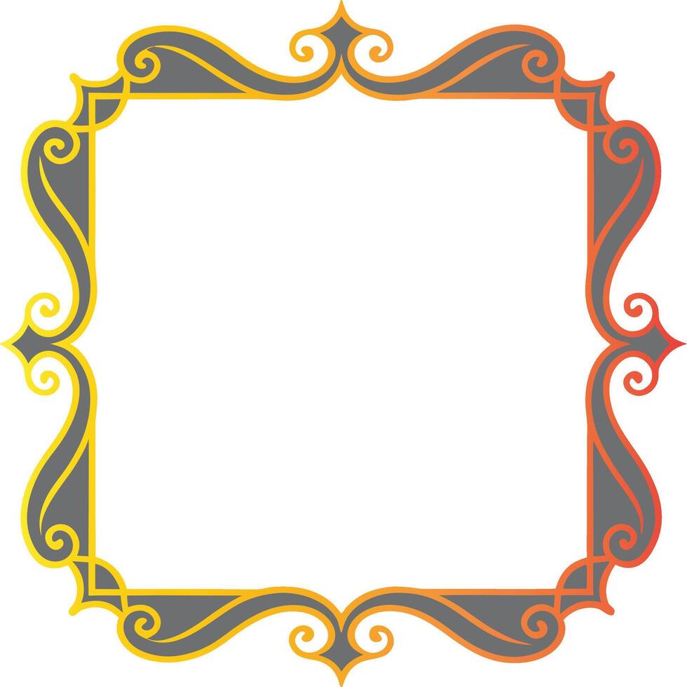 gold border frame golden vector
