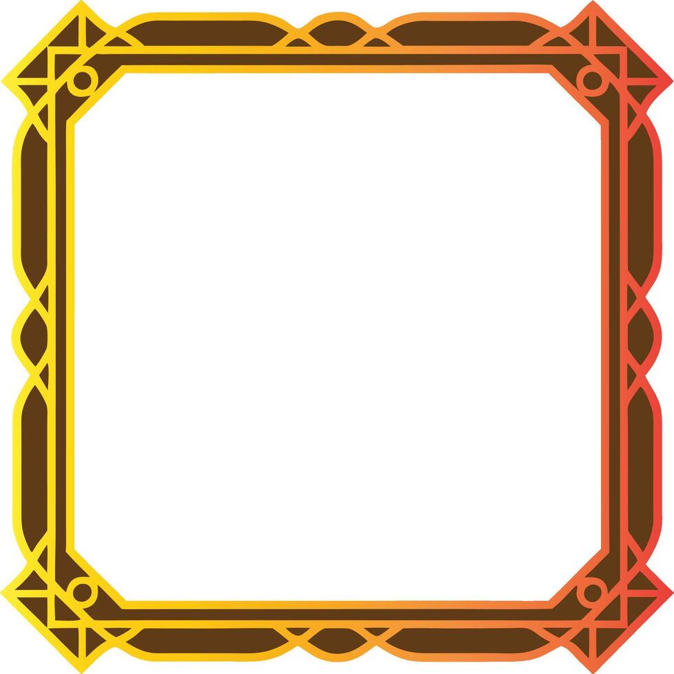 gold border frame vector