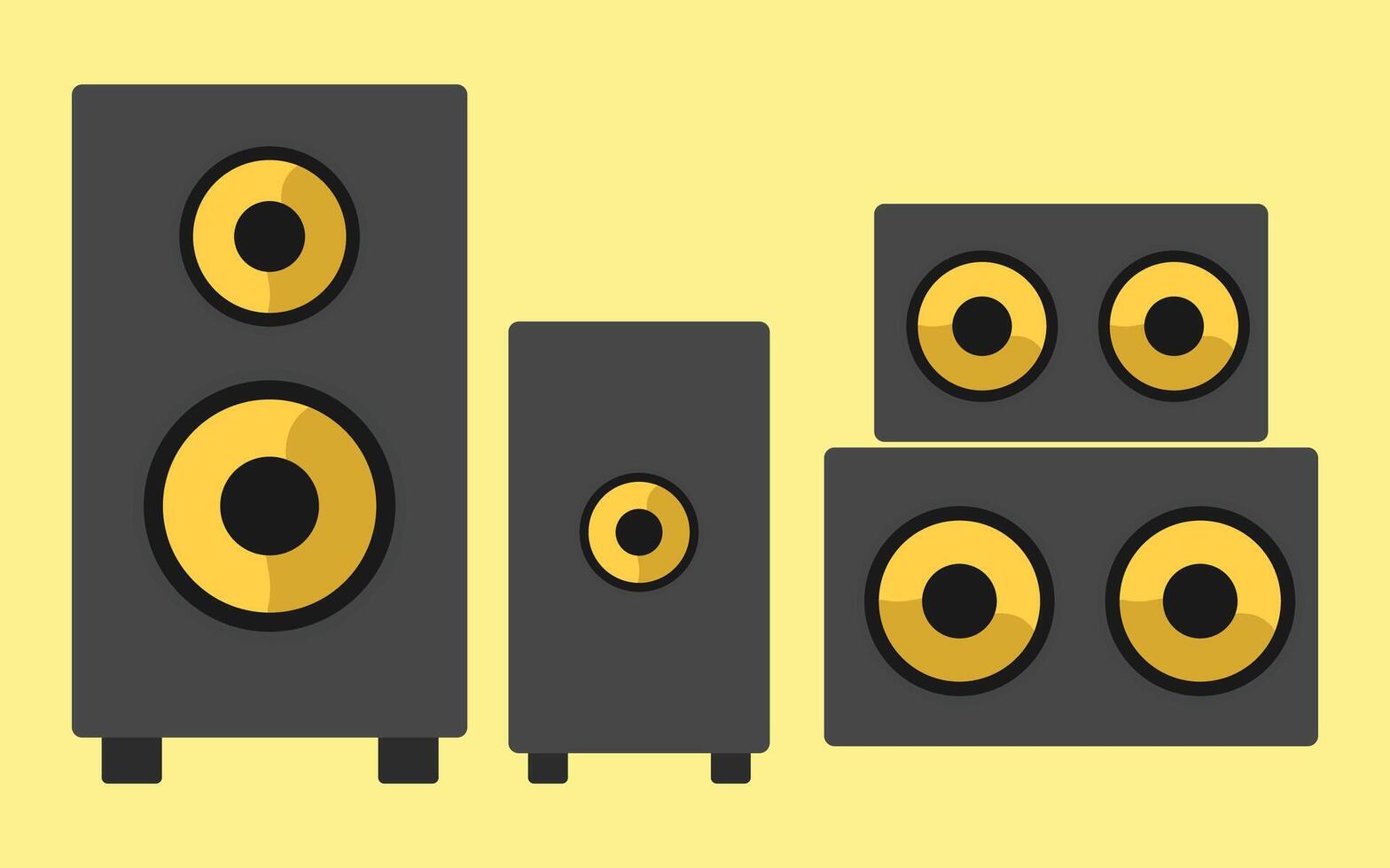 Speaker box flat design illustration vector