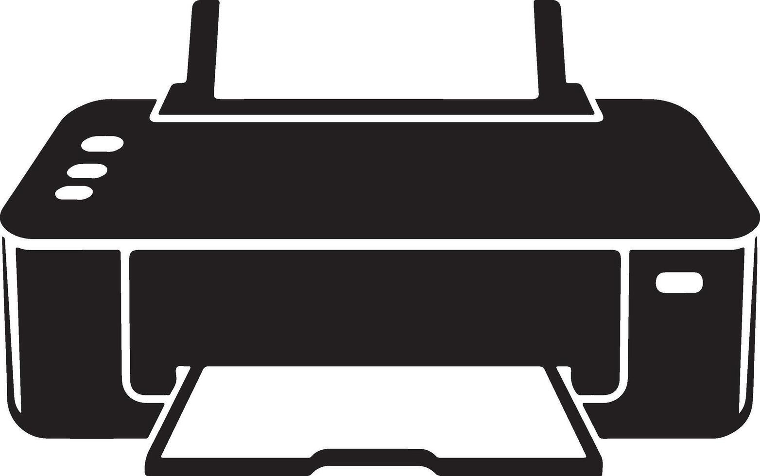 Simplified Printer Silhouette For Office UI Icons vector