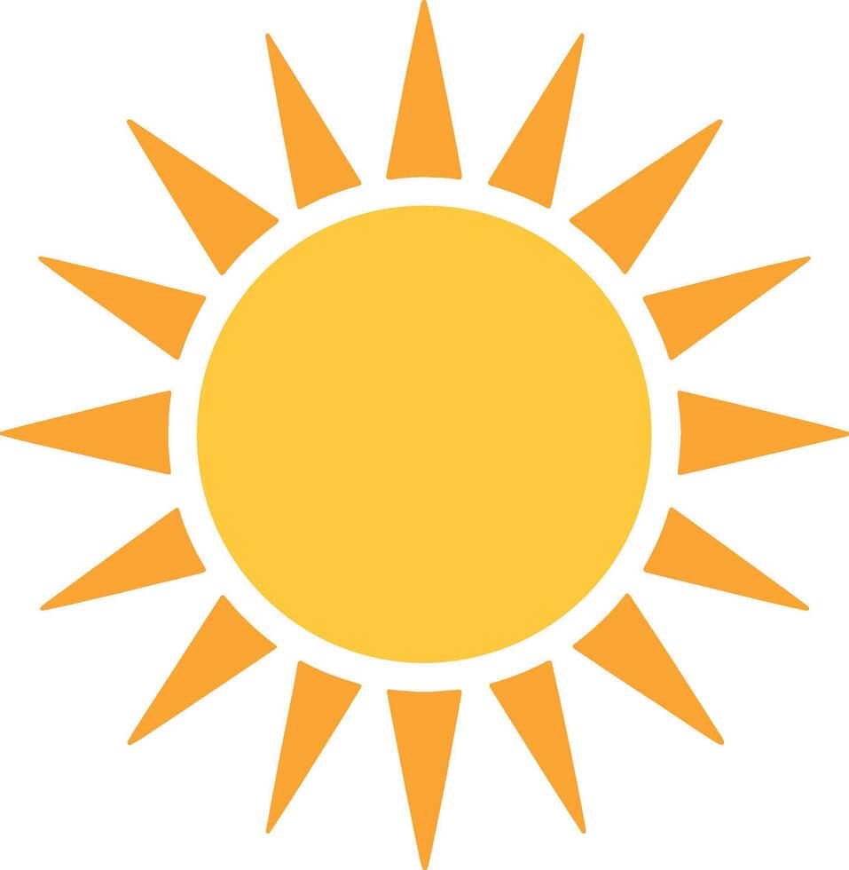 Modern sunny weather icon in flat style vector