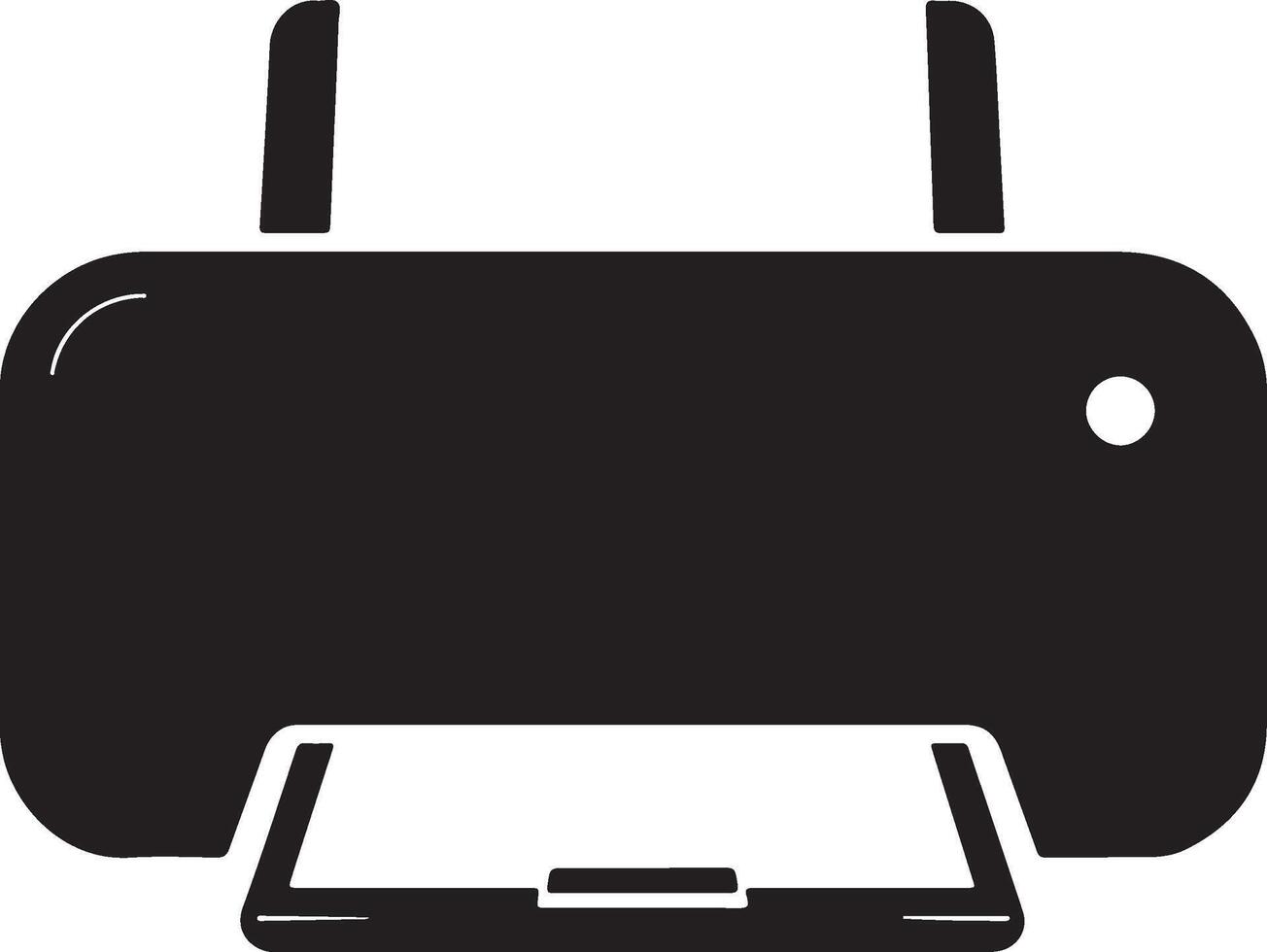 Printer Graphic Icon In Monochrome Silhouette vector