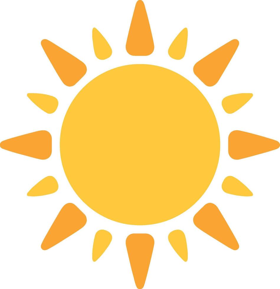 Simple sun symbol icon for summer graphics vector