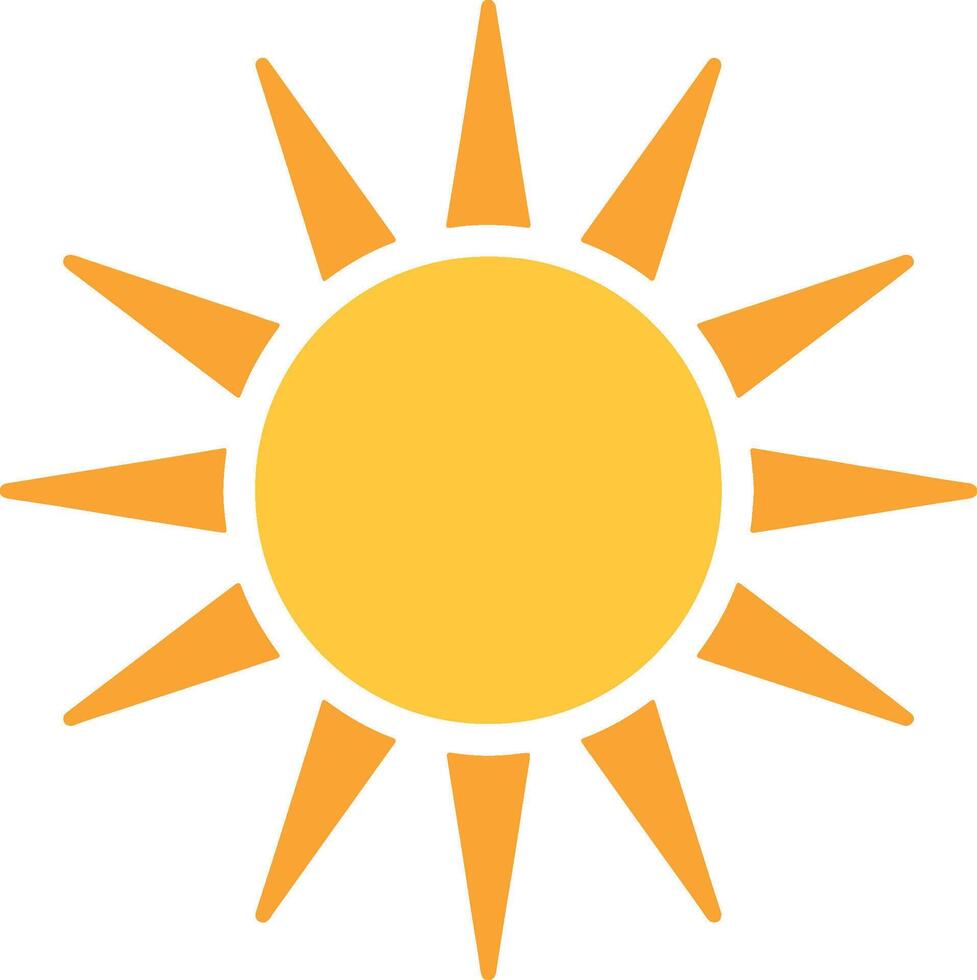 Modern sun symbol icon design on plain background vector