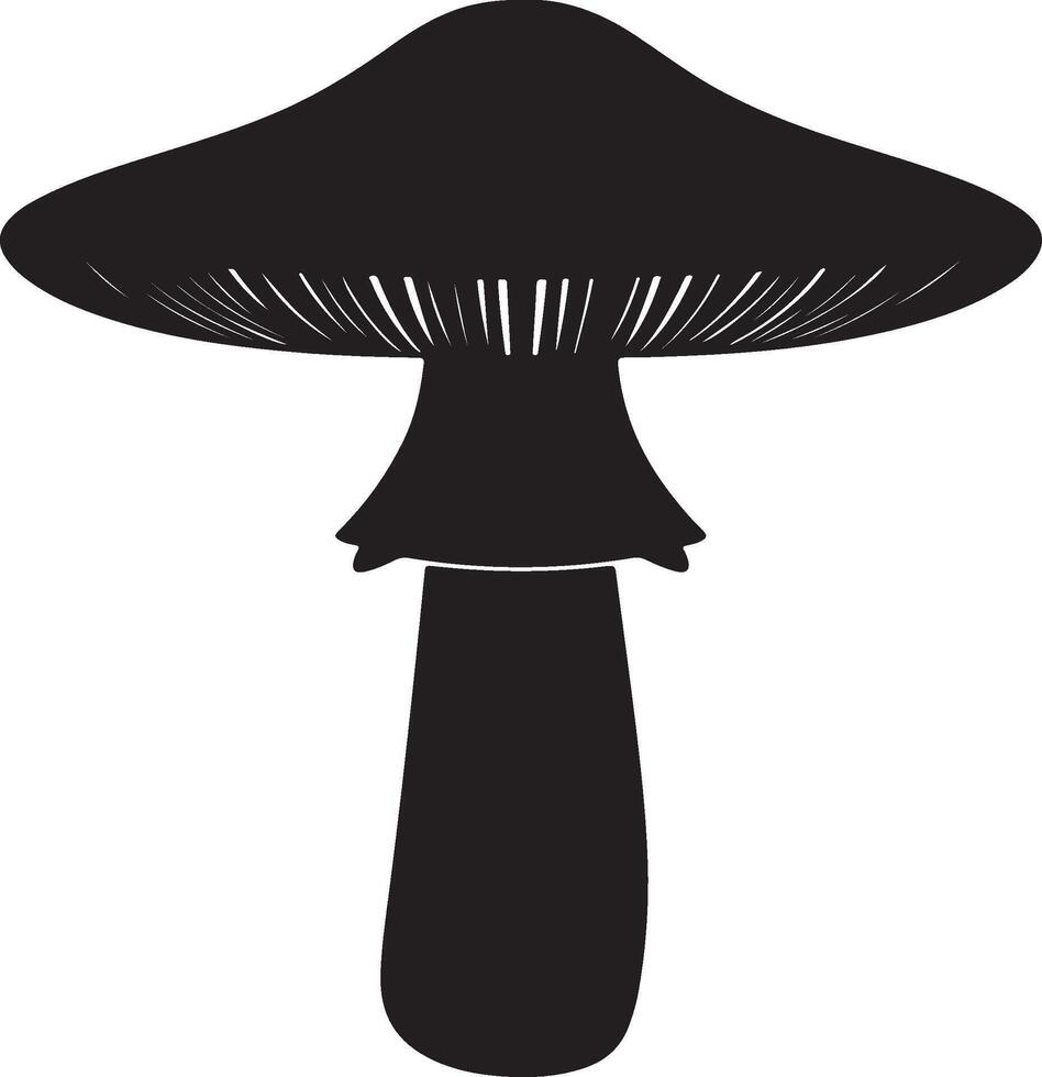Boletus mushroom silhouette artwork for eco projects vector